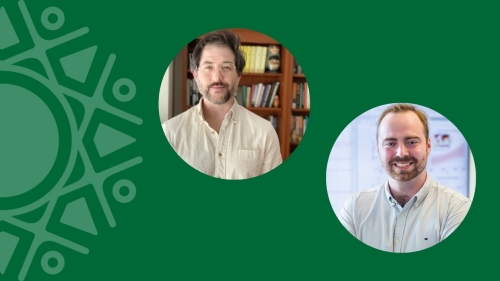 Justin Mankin, Associate Professor, Department of Geography and Dartmouth alumnus Dr. Christopher Callahan '23.