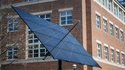A solar installation on the Dartmouth campus
