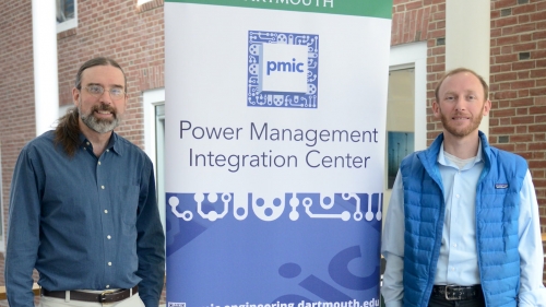 Professors Charles Sullivan, left, and Jason Stauth are leading the partnership with electrical tech companies.