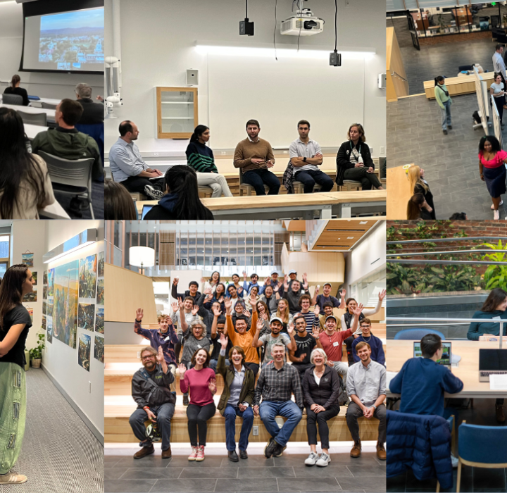 a collage of students, staff, and faculty engaging in climate and energy week activities