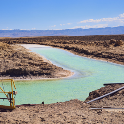 An image of a lithium mining site