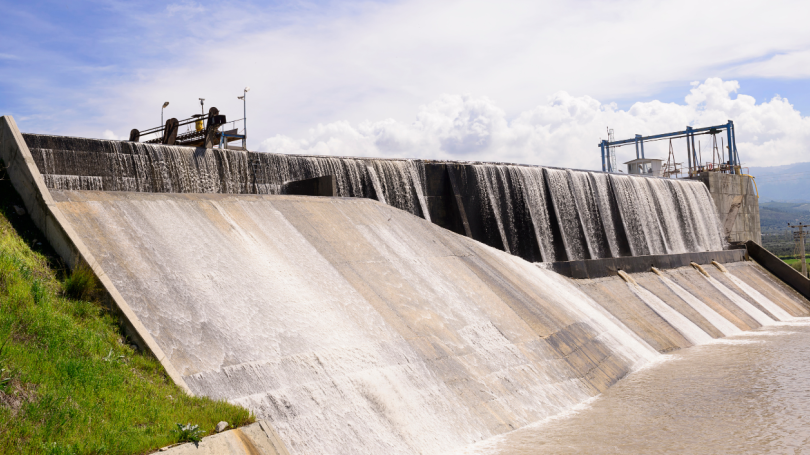 A hydropower dam