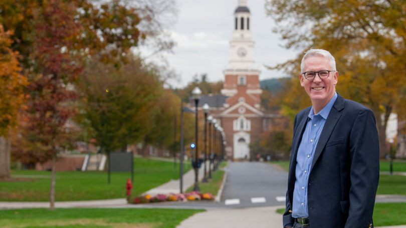 Geoffrey Parker Geoffrey Parker with Baker Library in Background