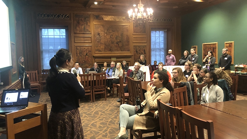 Presenter speaks at symposium