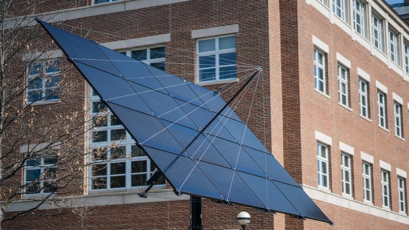 A solar installation on the Dartmouth campus