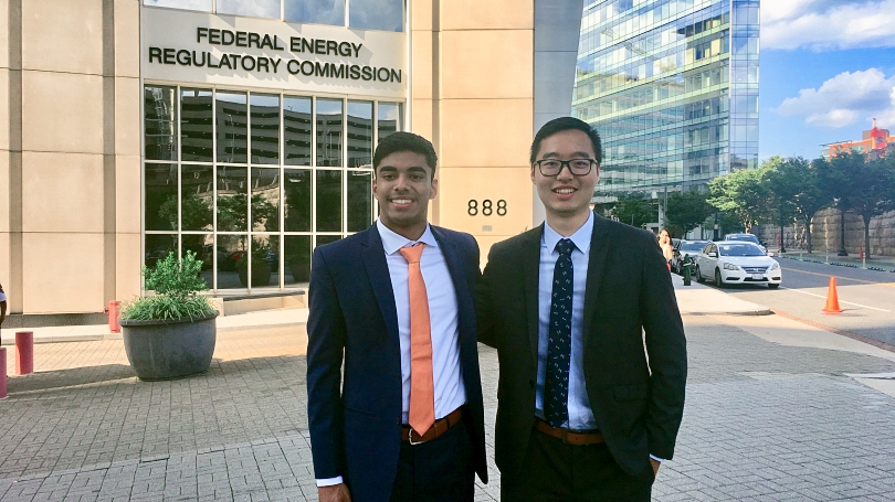 Harish Tekriwal ’21, left, and Junyang Cui ’21 