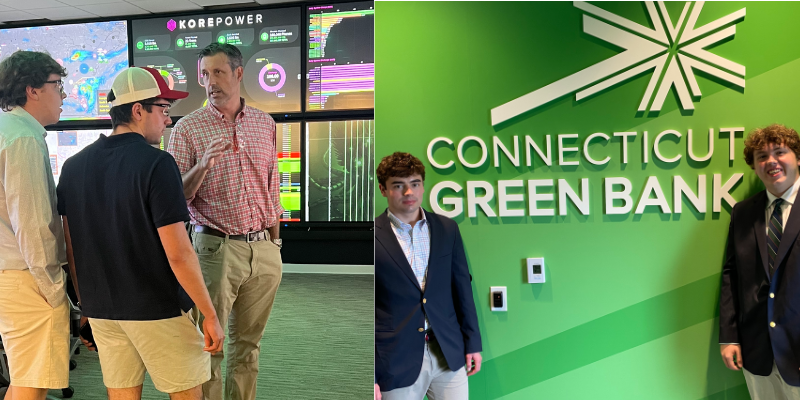 Dartmouth students Alex and Jack visit KORE Power and Connecticut Green Bank