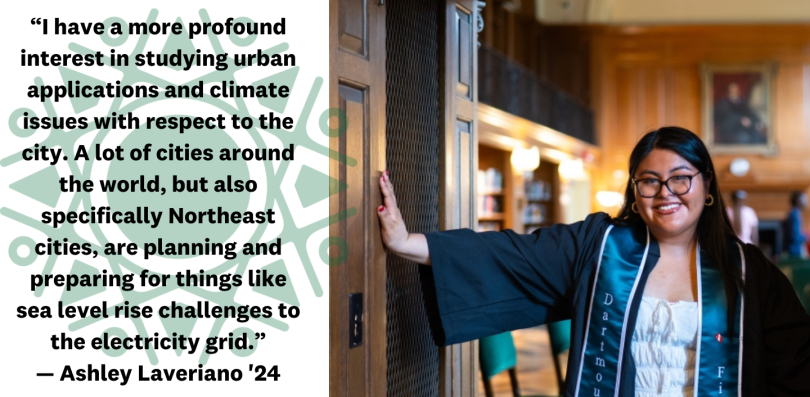 Ashley Laveriano "I have a more profound interest in studying urban applications and climate issues with respect to the city. A lot of cities around the world, but also specifically Northeast cities, are planning and preparing for things like sea level ri