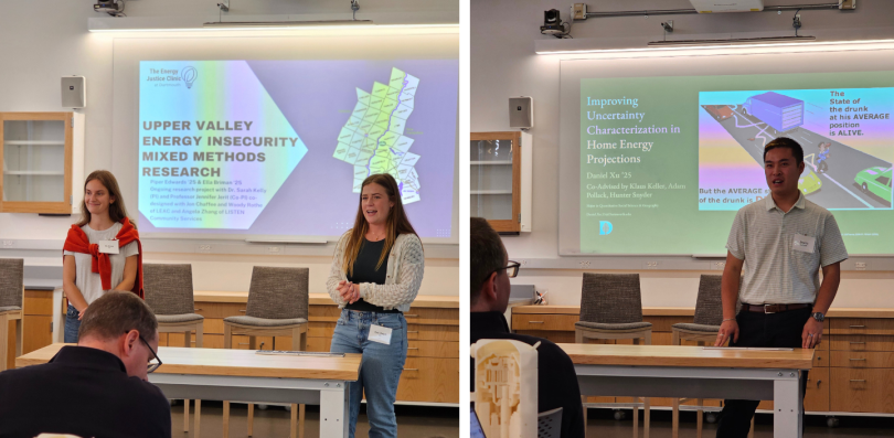 students presenting at the heat pump workshop